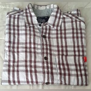 Stussy Quilted Lined Plaid Button Up
